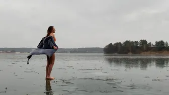 December, +3, swimming in ice water, закаливание, моржевание