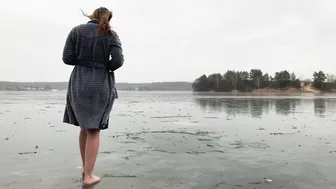 December, +3, swimming in ice water, закаливание, моржевание #2