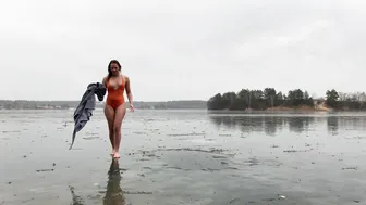 December, +3, swimming in ice water, закаливание, моржевание #6