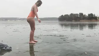 December, +3, swimming in ice water, закаливание, моржевание #8