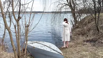 April. Swimming in cold water. Моржевание, закаливание #2