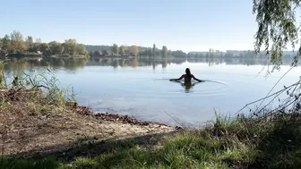 08.10.2022, +13, закаливание, swimming in cold water #5