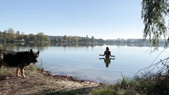 08.10.2022, +13, закаливание, swimming in cold water #7