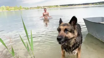 04.05.2022, +17, evening swimming in cold water, закаливание #7