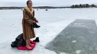 09.01.2022, закаливание, моржевание с компанией, ice swimming #6