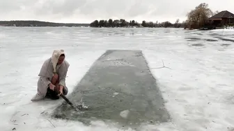 09.01.2022, закаливание, моржевание с компанией, ice swimming #7