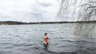 April. Swimming in cold water. Моржевание, закаливание ♥️♥️ #7