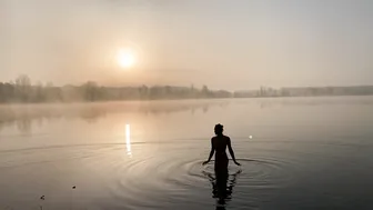 23.04.2022, +6, 06:00, morning swimming in cold water, закаливание #7