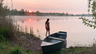 08.05.2022, +6, 5:30, beautiful sunrise, swimming in cold water, закаливание #4