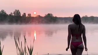 08.05.2022, +6, 5:30, beautiful sunrise, swimming in cold water, закаливание #6