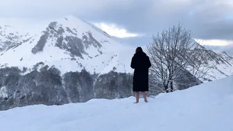 24.12.2021, -14, закаливание, snow bath in Gudauri #2