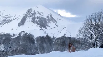 24.12.2021, -14, закаливание, snow bath in Gudauri #8