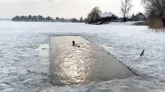 19.01.2021, окунание в прорубь, зимняя фотосессия, закаливание, моржевание с компанией #3