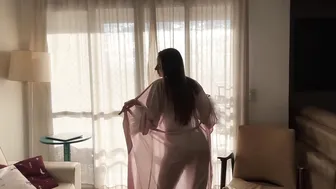 PINK TRANSPARENT ROBE DANCE AND SEDUCING #3