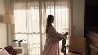 PINK TRANSPARENT ROBE DANCE AND SEDUCING #5