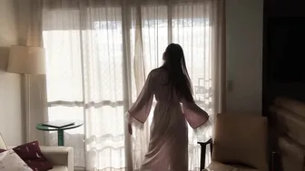 PINK TRANSPARENT ROBE DANCE AND SEDUCING #6