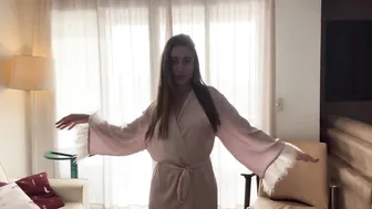 PINK TRANSPARENT ROBE DANCE AND SEDUCING #7