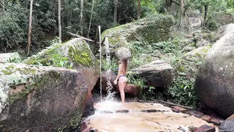 BRAZILIAN GIRL IN WATERFALL | NATURE ASMR [4K] #10