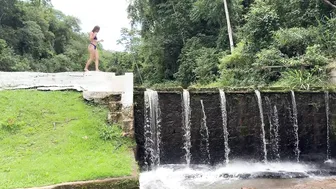 BRAZILIAN GIRL IN WATERFALL | NATURE ASMR [4K] #4