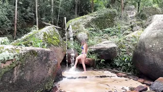 BRAZILIAN GIRL IN WATERFALL | NATURE ASMR [4K] #9