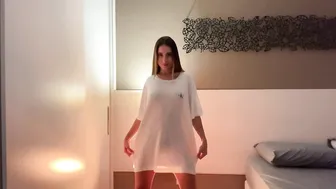 WHITE TRANSPARENT SHIRT DANCE #3