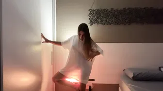 WHITE TRANSPARENT SHIRT DANCE #9