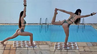 YOGA DE BIQUÍNI NA PISCINA №3