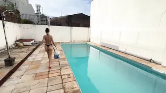 PINTANDO A PAREDE DA PISCINA #3