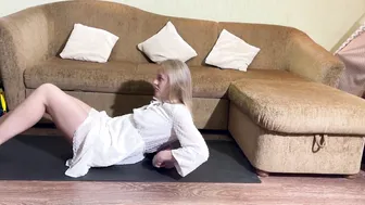 Stretching in Dress at HOME #2