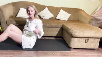 Stretching in Dress at HOME #9