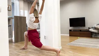 Doing exercises using a wall #8