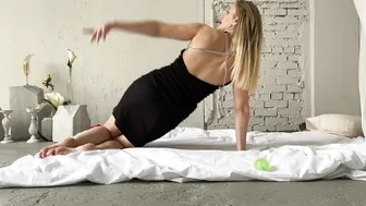 Workout and stretching in Dress #8