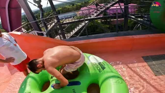 ♥️♥️DARE TO TRY?! Mammoth Waterslide at Europe's Albena Aquamania Water Park, BULGARIA #4