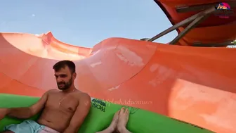 ♥️♥️DARE TO TRY?! Mammoth Waterslide at Europe's Albena Aquamania Water Park, BULGARIA #8