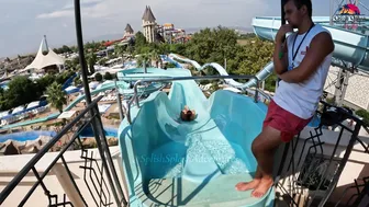 ♥️♥️DARE TO TRY?! Spiral Water Slide at Europe's BIGGEST Water Park - Aquapark Nessebar in Bulgaria #5