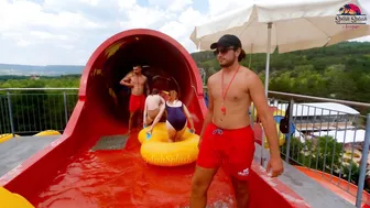 ♥️♥️DARE TO TRY?! Tornado Waterslide at Europe's Albena Aquamania Water Park, BULGARIA #3