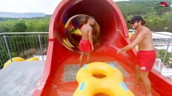 ♥️♥️DARE TO TRY?! Tornado Waterslide at Europe's Albena Aquamania Water Park, BULGARIA #4