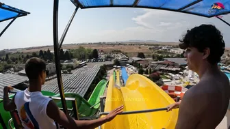 DARE TO TRY? KAMIKAZE Water Slide at Aquapark Nessebar in Bulgaria, near Sunny Beach #7