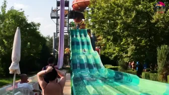 ♥️♥️DARE TO TRY?! ProRacer Waterslide at Europe's Albena Aquamania Water Park, BULGARIA #10