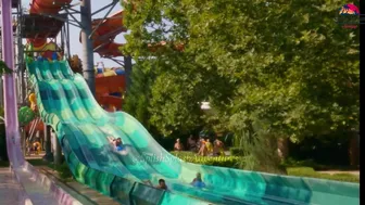 ♥️♥️DARE TO TRY?! ProRacer Waterslide at Europe's Albena Aquamania Water Park, BULGARIA #9