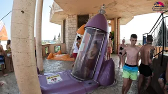 DARE TO TRY? TRAPDOOR Water Slide at Aquapark Nessebar in Bulgaria, near Sunny Beach #6