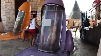 DARE TO TRY? TRAPDOOR Water Slide at Aquapark Nessebar in Bulgaria, near Sunny Beach #8