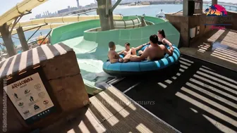 ♥️♥️Would YOU TRY Water Slide at LARGEST Water Park in Dubai - Aquaventure? Aquaconda Family Waterslide #2