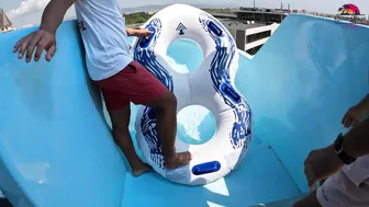 DARE TO TRY? Uphill Water Slide at Aquapark Nessebar in Bulgaria, near Sunny Beach #3