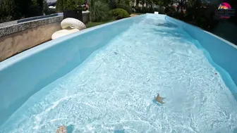 DARE TO TRY? Uphill Water Slide at Aquapark Nessebar in Bulgaria, near Sunny Beach #6