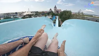 EUROPE'S BIGGEST Water Park - The Giant Slalom Water Slide at Aquapark Nessebar #8