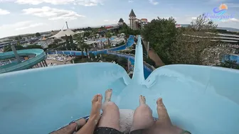 The UPHILL Water Slide at EUROPE'S BIGGEST Water Park - Aquapark Nessebar #5