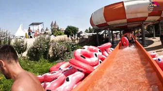 ALL Waterslides at Aquapark Nessebar, Bulgaria. The BIGGEST Water Park in Europe #9