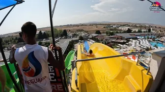 ♥️♥️DARE TO TRY?! Freefall Water Slide at Europe's BIGGEST Water Park - Aquapark Nessebar in Bulgaria #9