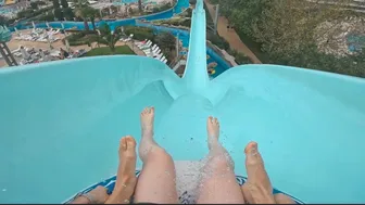 Giant Slalom Water Slide at Aquapark Nessebar, Bulgaria